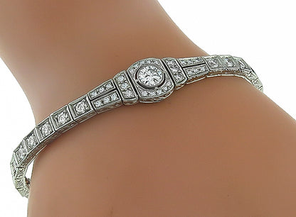 Art Deco Style 4.64ct Diamond Bracelet