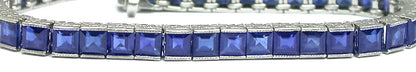 Art Deco Style  Platinum 14ct  Sapphire Bracelet