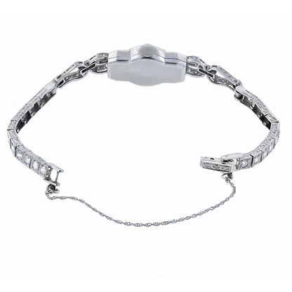 Art Deco Waltham 4.00ct Diamond Platinum Watch