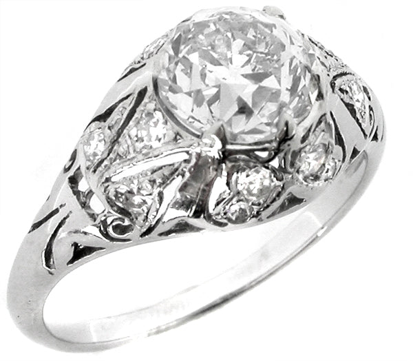 Art Deco1.36ct Old European Diamond Engagement Ring