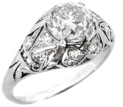 Art Deco1.36ct Old European Diamond Engagement Ring