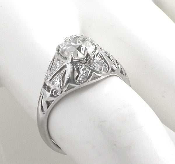 Art Deco1.36ct Old European Diamond Engagement Ring