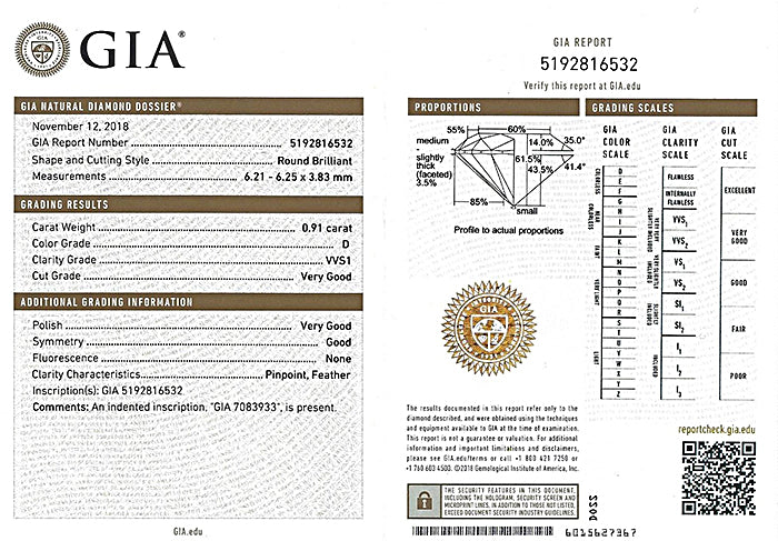 Authentic Estate Bulgari Diamond Ring Certificate