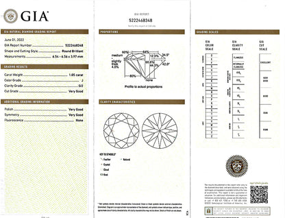 Authentic Estate Diamond Tennis Necklace Certificate