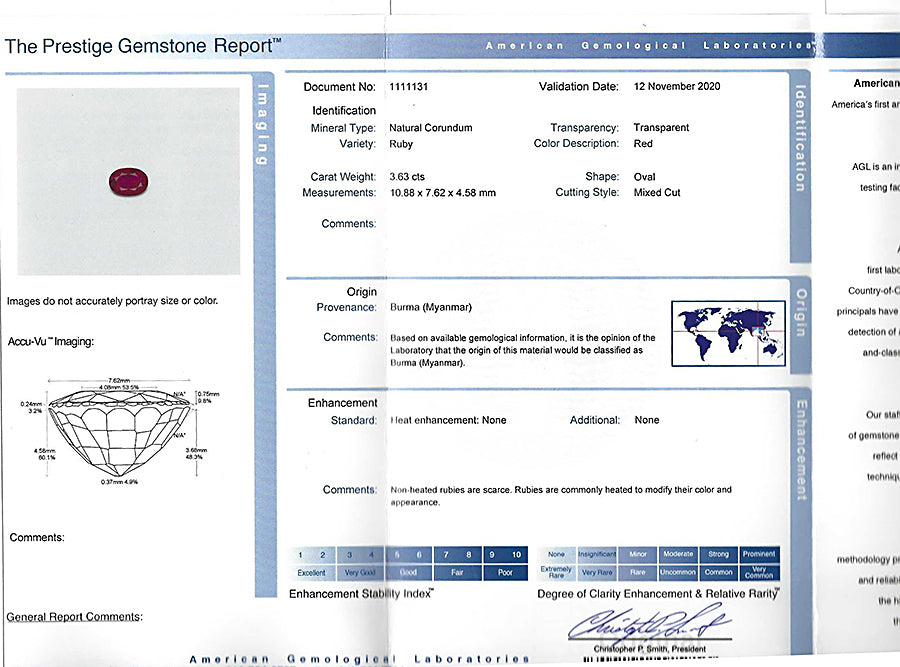 Authentic Estate Ruby Engagement Ring