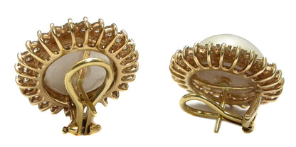 Authentic Vintage Pearl Diamond Earrings