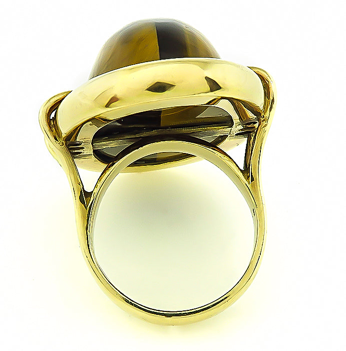 Authentic Vintage Tiger’s Eye Gold Ring