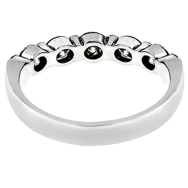 Estate 0.50ct Round Brilliant Diamond Platinum Wedding Band