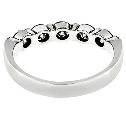 Estate 0.50ct Round Brilliant Diamond Platinum Wedding Band