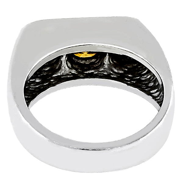 Estate 1.20ct Round Brilliant Fancy Intense Orange Diamond 14k White Gold Ring