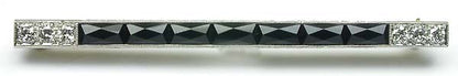 Bailey, Banks & Biddle Platinum and Yellwo Gold Onyx Diamond Pin