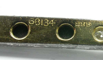 Bailey, Banks & Biddle Platinum and Yellwo Gold Onyx Diamond Pin