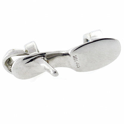 Blue Topaz Diamond Gold  Shoe Pendant