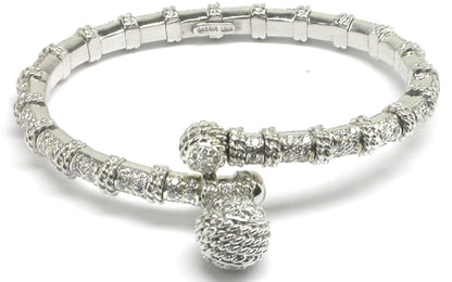 Cassis 18k White Gold Diamond Bangle