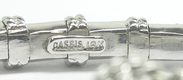 Cassis 18k White Gold Diamond Bangle