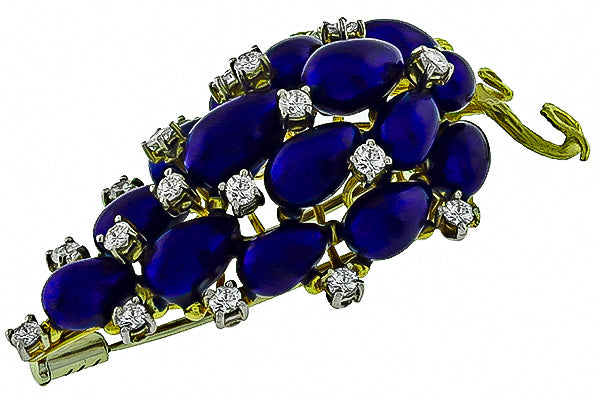 Corletto 1.25ct Diamond Enamel Pin