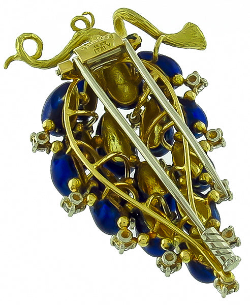 Corletto 1.25ct Diamond Enamel Pin