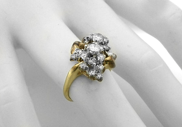 Diamond 14k Yellow and White Gold Ring