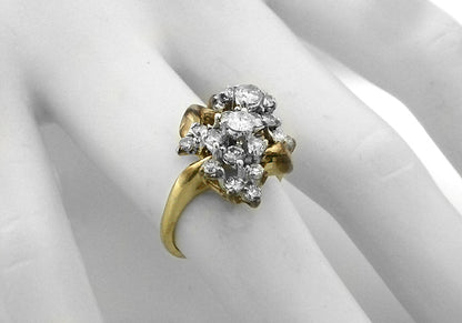 Diamond 14k Yellow and White Gold Ring