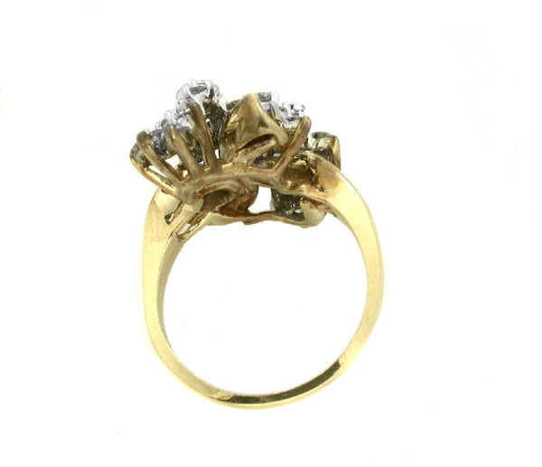 Diamond 14k Yellow and White Gold Ring