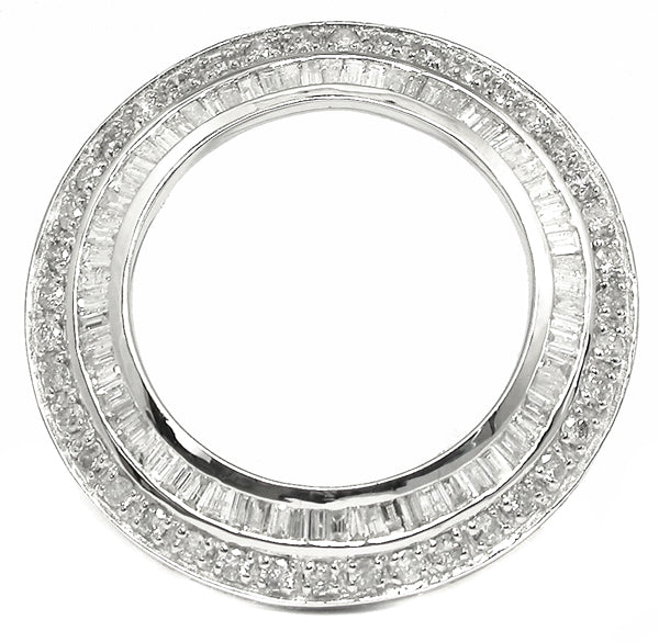 Diamond 18k White Gold Pin