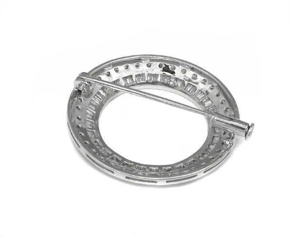 Diamond 18k White Gold Pin