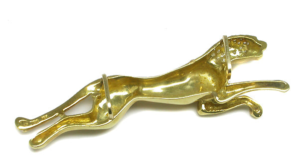 Diamond  18k Yellow Cheetah Pendant