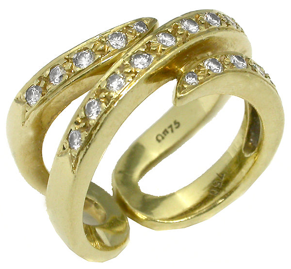 Diamond 18k Yellow Gold Ring