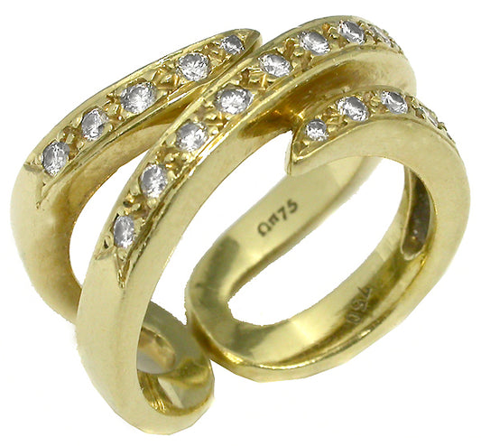 Diamond 18k Yellow Gold Ring