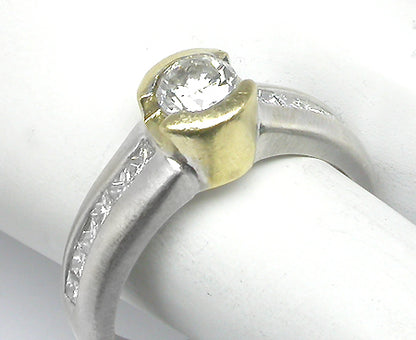 Diamond 18k Yellow White Ring