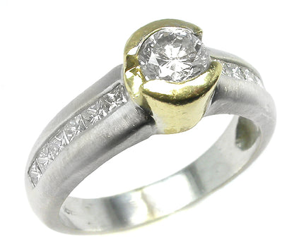 Diamond 18k Yellow White Ring