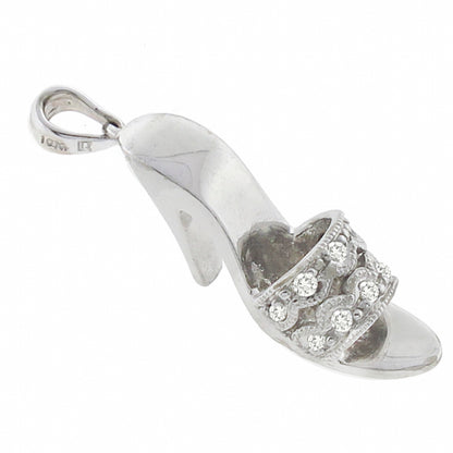 Diamond Gold Slipper Pendant