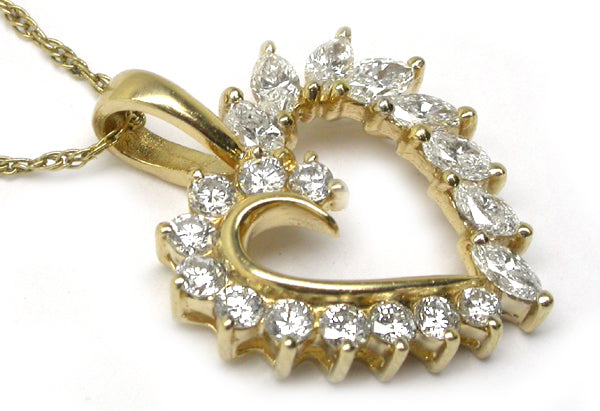 Diamond Open Heart Pendant