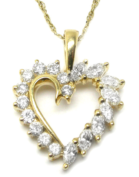 Diamond Open Heart Pendant