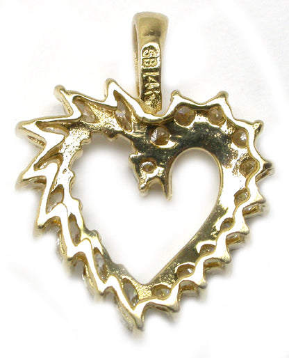 Diamond Open Heart Pendant