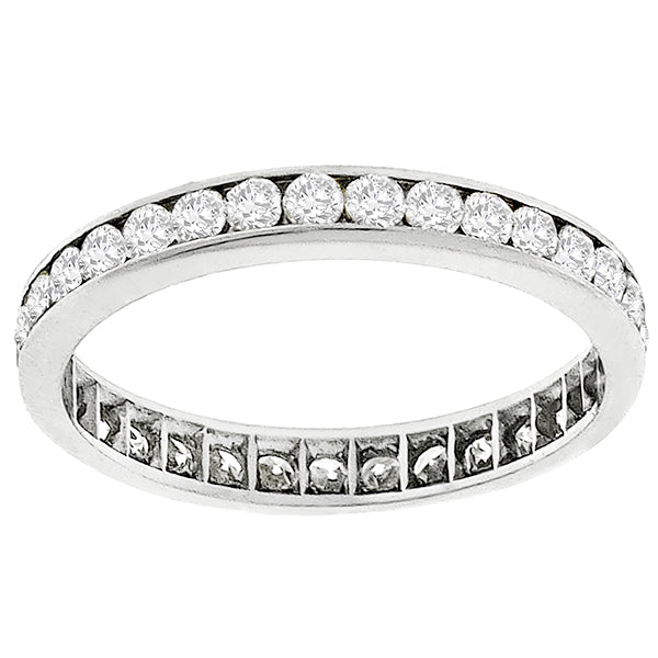 0.90ct European Brilliant Diamond Eternity Platinum Wedding Band