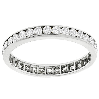 0.90ct European Brilliant Diamond Eternity Platinum Wedding Band