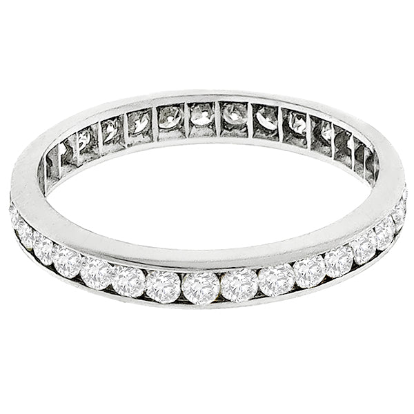 0.90ct European Brilliant Diamond Eternity Platinum Wedding Band