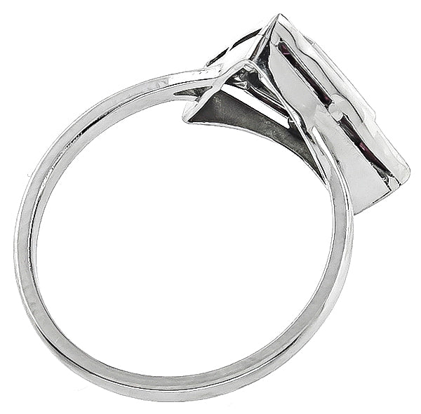 EGL Certified 1.17ct Diamond 0.40ct Ruby Engagement Ring