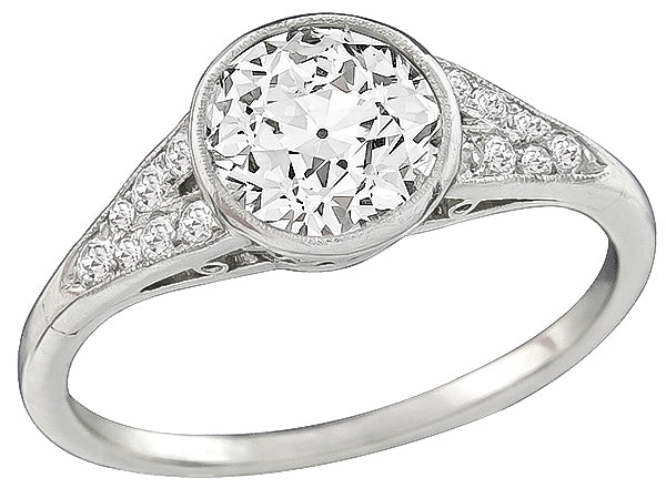 EGL Certified 1.38ct Diamond Engagement Ring