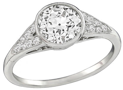 EGL Certified 1.38ct Diamond Engagement Ring