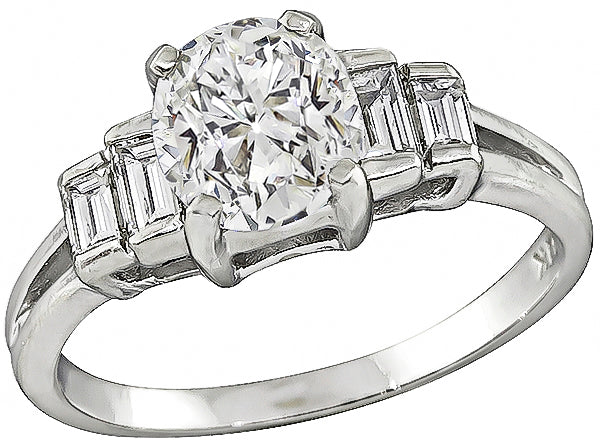 EGL Certified 1.38ct Diamond Engagement Ring