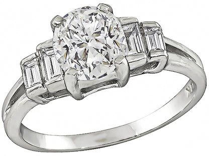 EGL Certified 1.38ct Diamond Engagement Ring