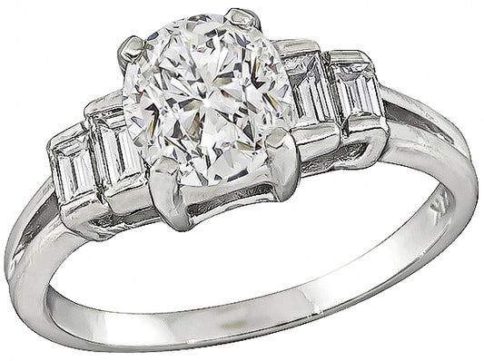 EGL Certified 1.38ct Diamond Engagement Ring