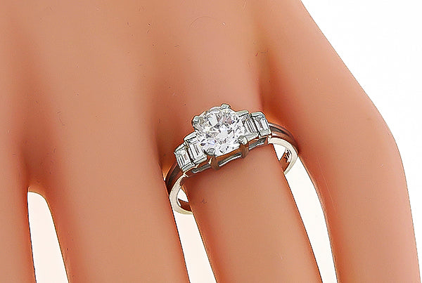 EGL Certified 1.38ct Diamond Engagement Ring