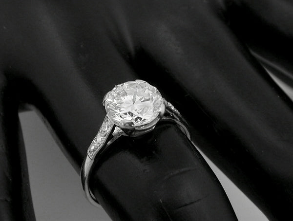 EGL Certified 2.16ct Round Brilliant Diamond Engagement Ring