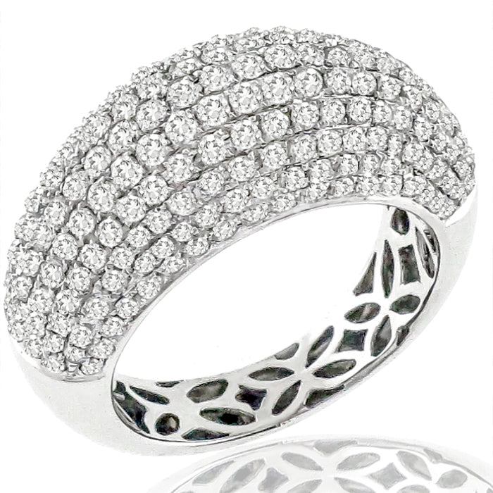 Estate Cartier Style 2.00ct Round Cut Diamond Cluster 18k White Gold Ring