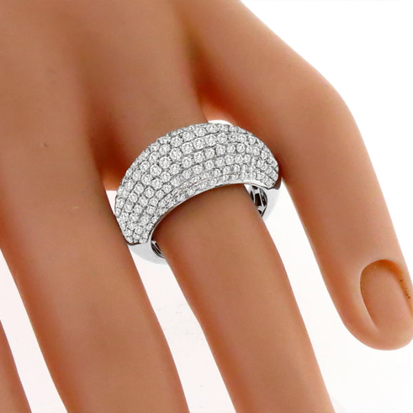 Estate Cartier Style 2.00ct Round Cut Diamond Cluster 18k White Gold Ring