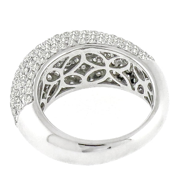 Estate Cartier Style 2.00ct Round Cut Diamond Cluster 18k White Gold Ring