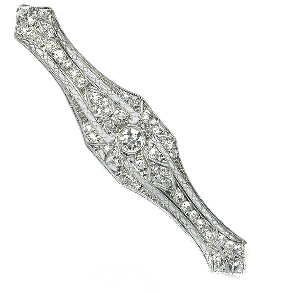 Edwardian 0.50ct Diamond Platinum Pin